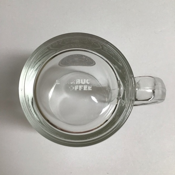 Starbucks Coffee Mug Mermaid Split Tail Logo Clear Glass Brown Tea Cup 2008 - Picture 7 of 10